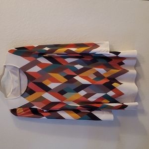 2 for $20 Long Sleeve Argyle Type Pattern Mini Dress Size L.